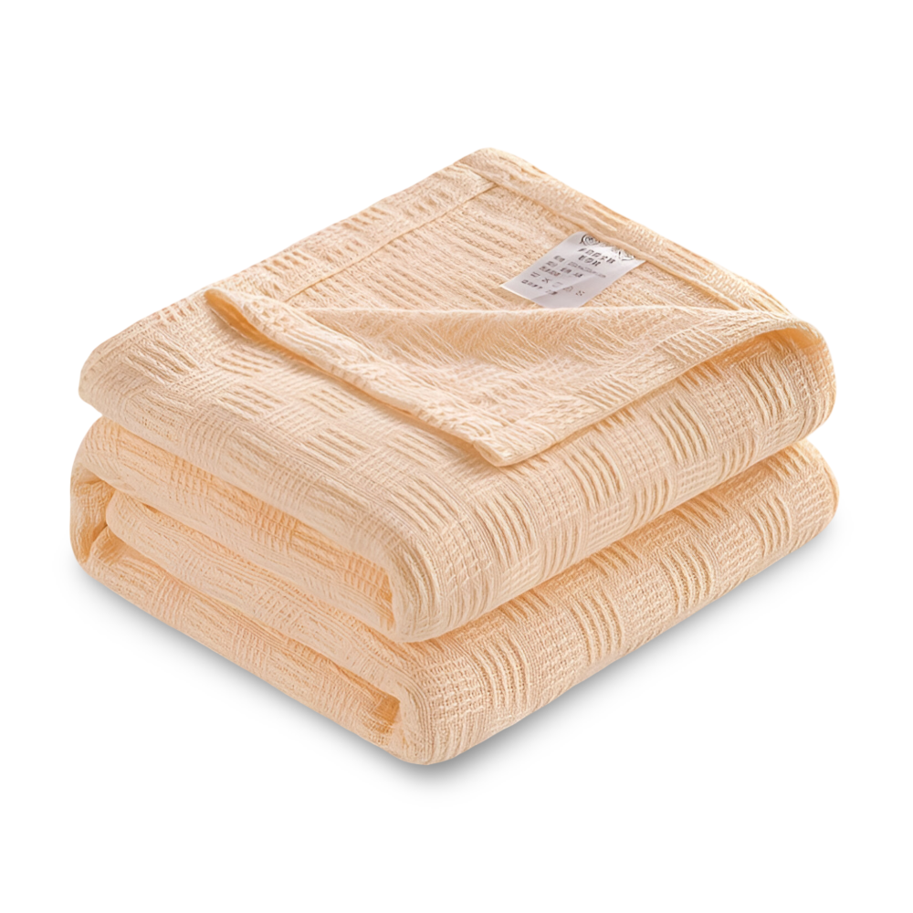 PlainPlush Plaid - Atmungsaktive Baumwolle Gestrickt Fleece Blanket für Stilvollen Komfort