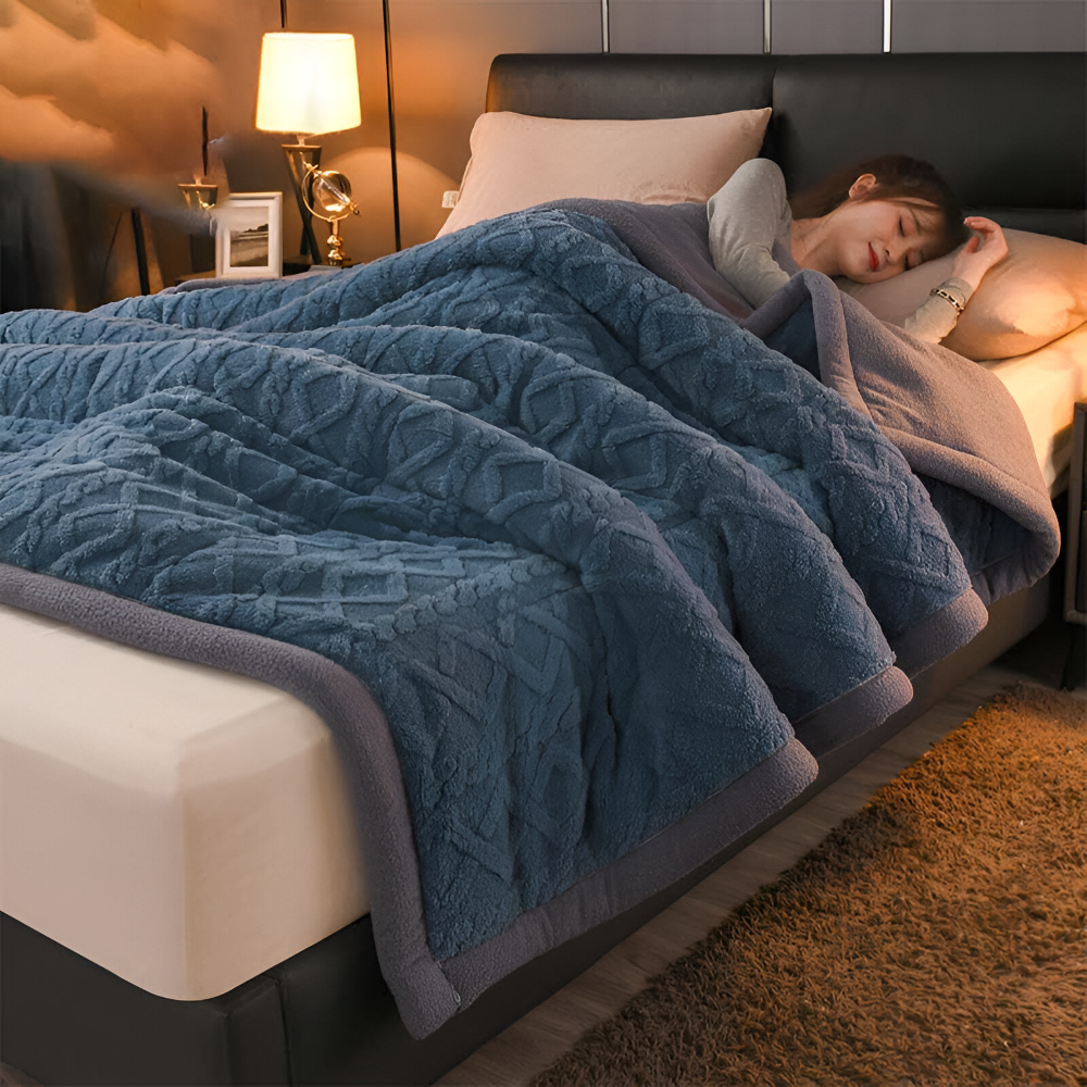 Doppelseitige - Mikrofaser Fleece Kuscheldecke extra weich &