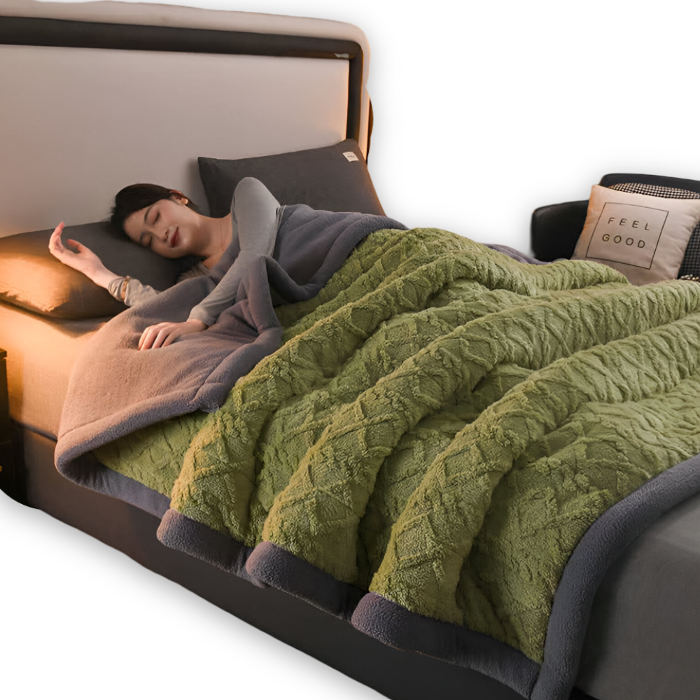Doppelseitige - Mikrofaser Fleece Kuscheldecke extra weich &
