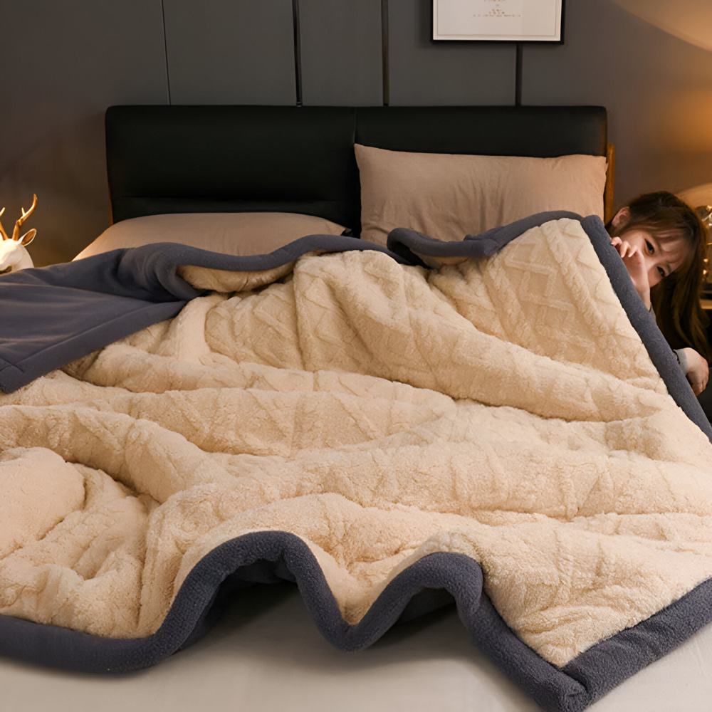 Doppelseitige - Mikrofaser Fleece Kuscheldecke extra weich &
