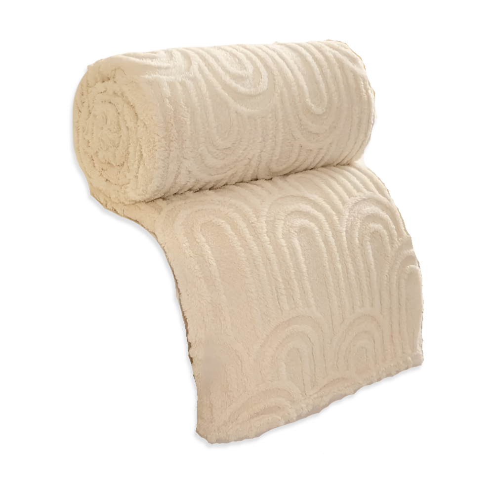 Kuscheldecke - Mikrofaser plüsch mit Bogenmuster