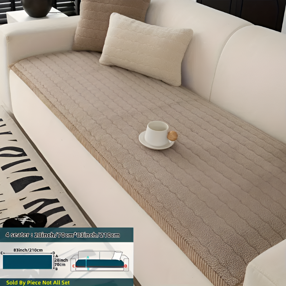 PolyesPlush - Weicher, Rutschfester und Haustierfreundlicher Sofa Cover