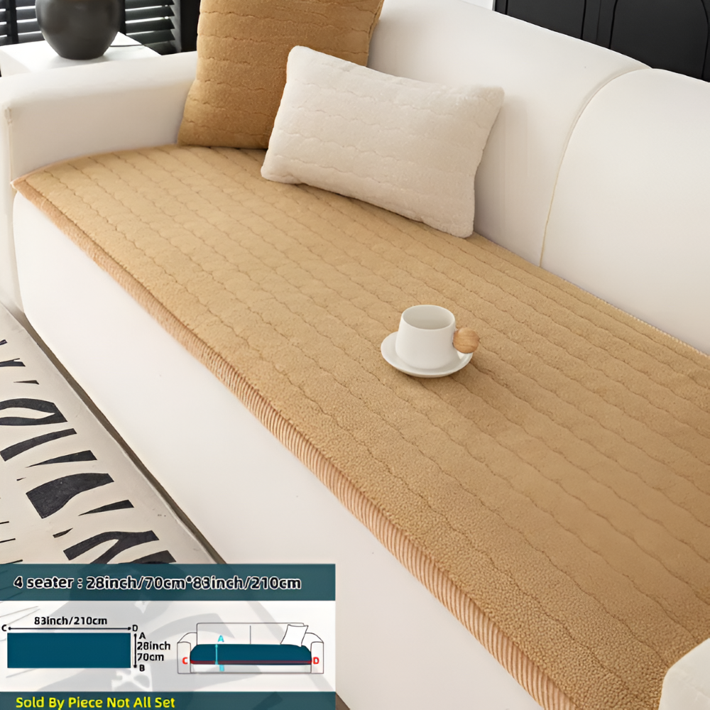 PolyesPlush - Weicher, Rutschfester und Haustierfreundlicher Sofa Cover