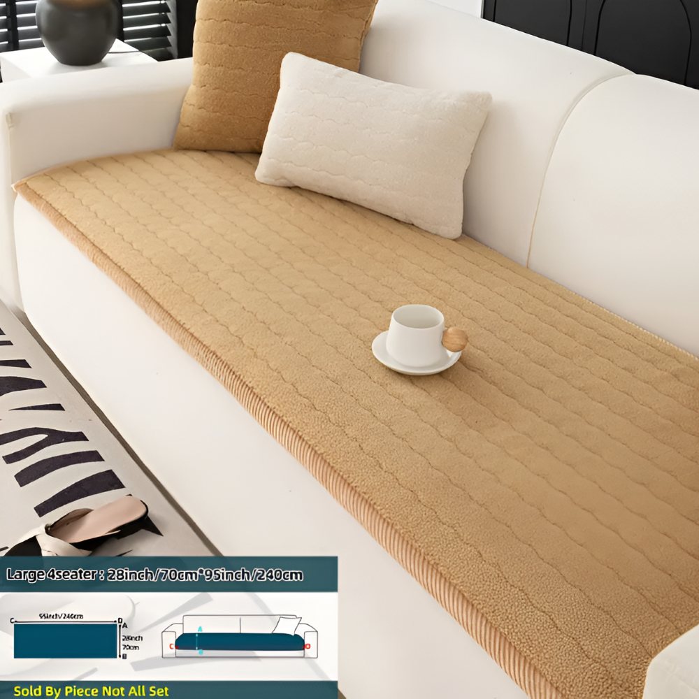 PolyesPlush - Weicher, Rutschfester und Haustierfreundlicher Sofa Cover