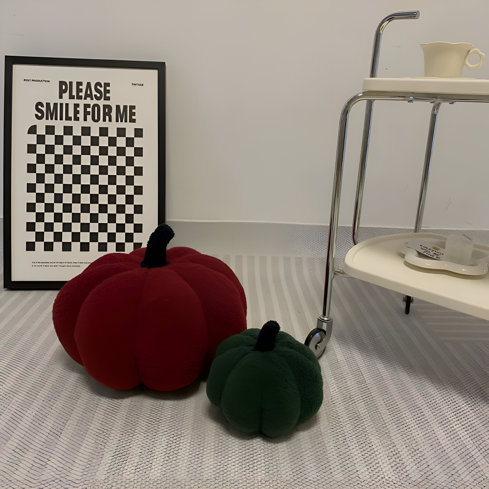 Pumpkin Cush - Texturiertes Kürbis Plüsch Kissen