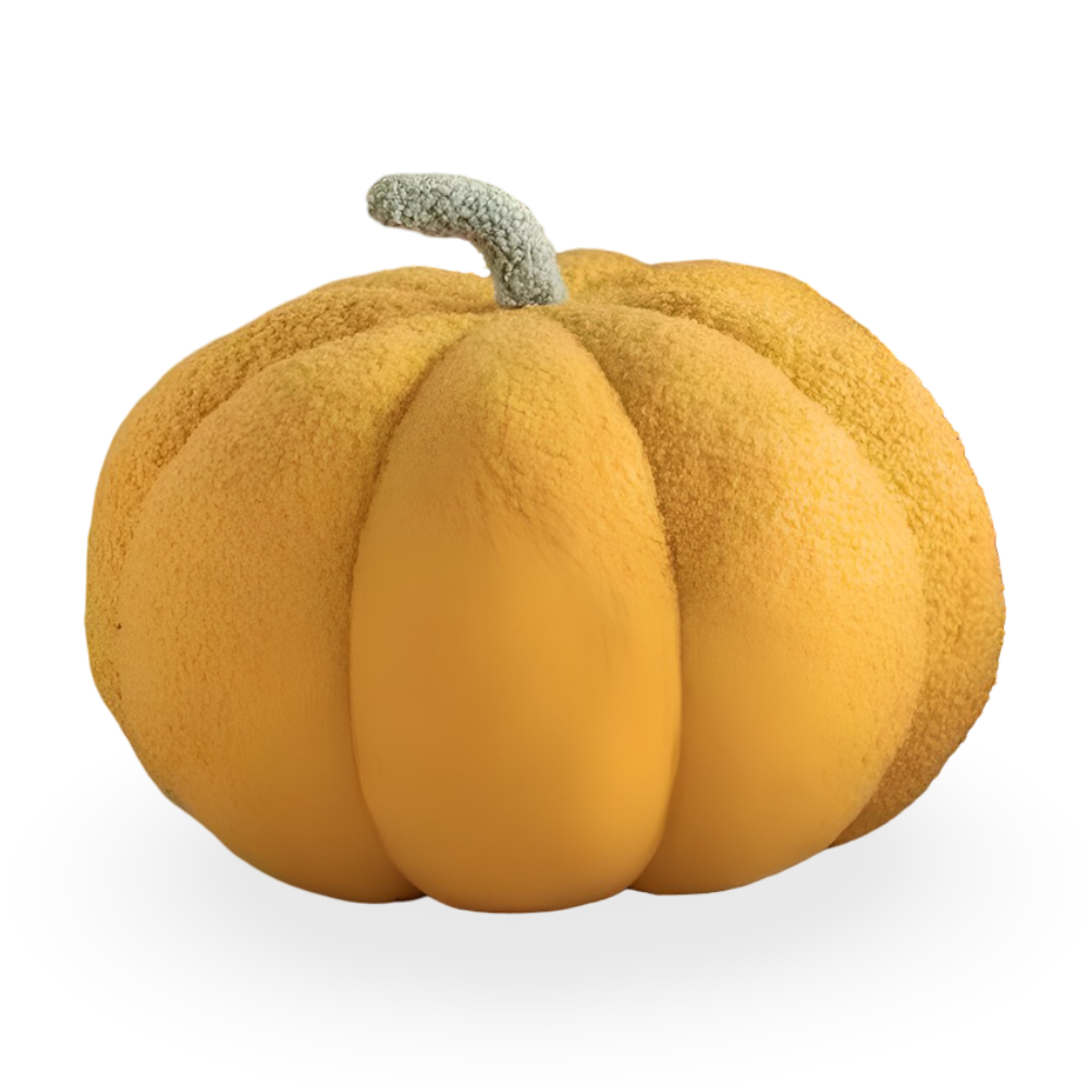 Pumpkin Cush - Texturiertes Kürbis Plüsch Kissen