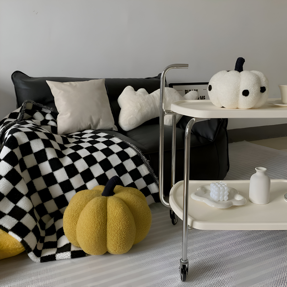 Pumpkin Cush - Texturiertes Kürbis Plüsch Kissen