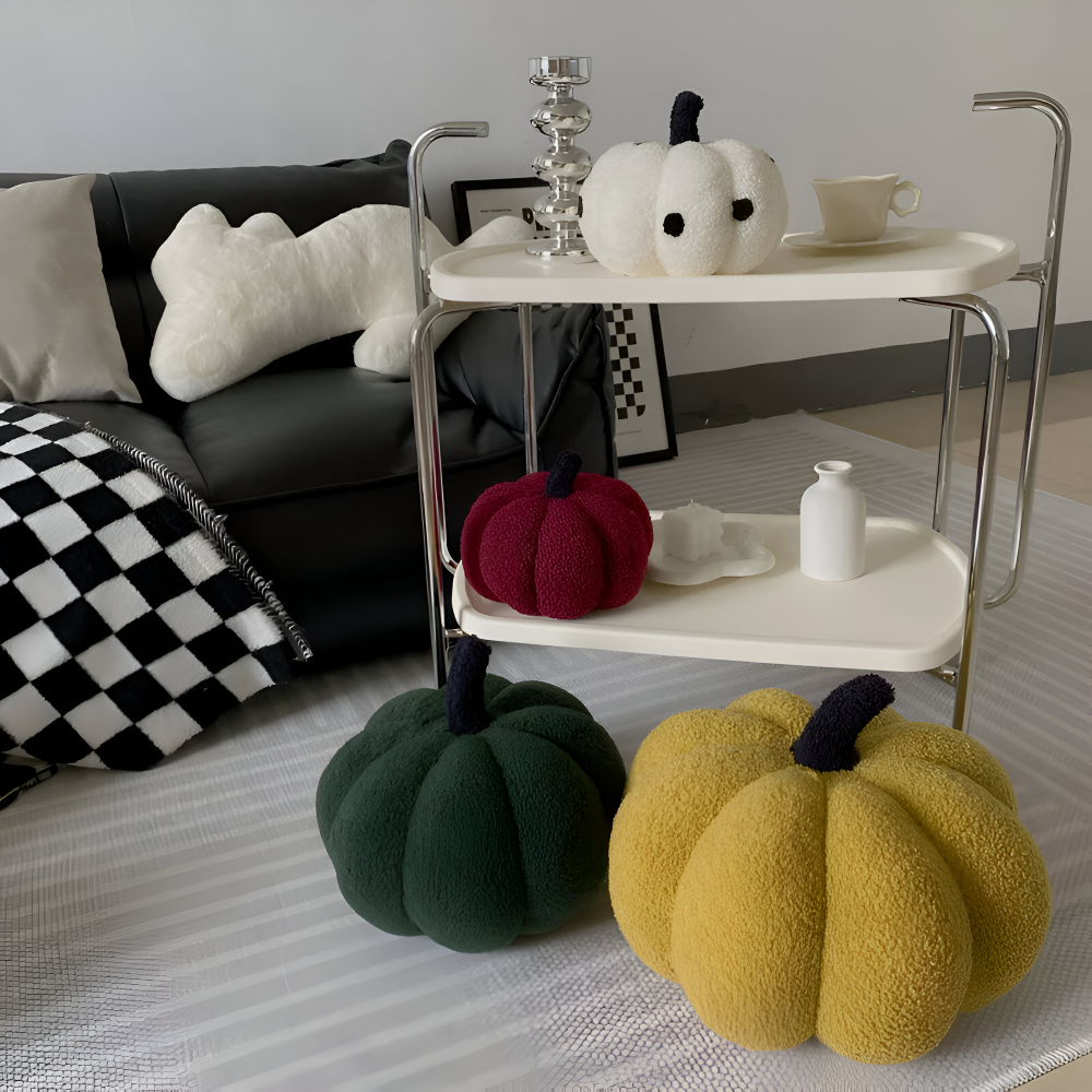 Pumpkin Cush - Texturiertes Kürbis Plüsch Kissen