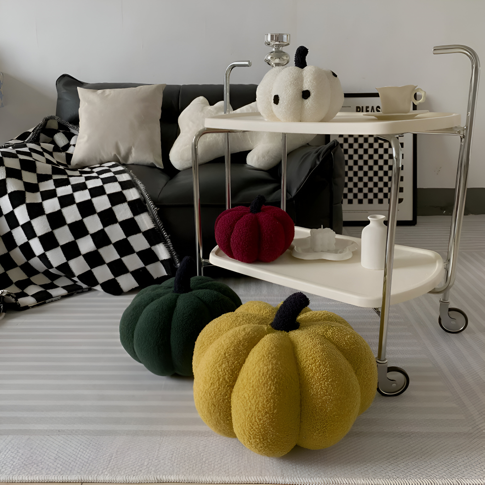 Pumpkin Cush - Texturiertes Kürbis Plüsch Kissen