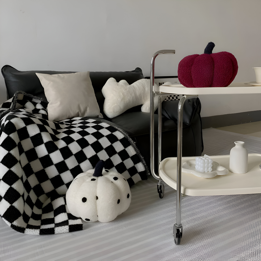 Pumpkin Cush - Texturiertes Kürbis Plüsch Kissen