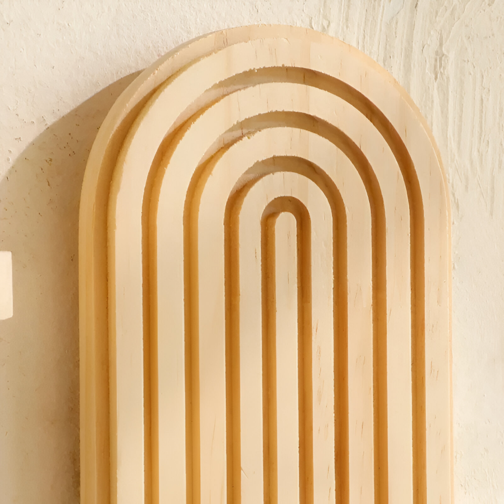 Geometrisches - Wandregal aus Holz 35 cm