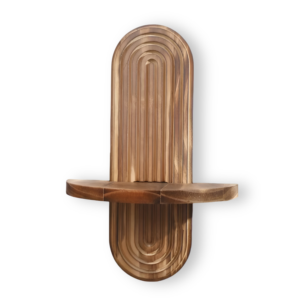 Wandregal - geometrisch oval im Boho-Stil