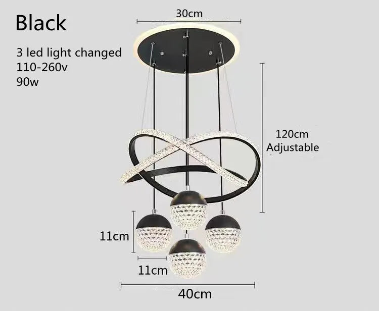 Aurela - LED-Pendelleuchte Ø 40 cm mit 3 Lichtfarben