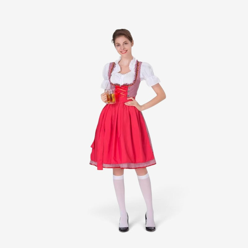 Damen Dirndl mit modernem Schnitt und Rüschen