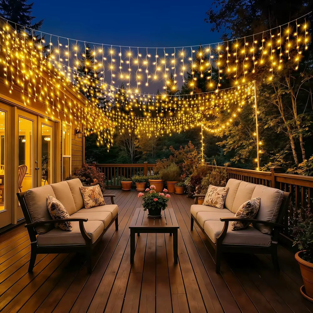FrostDrizzle - Verbindbare LED-Vorhanglichter mit 8 Leuchtmodi