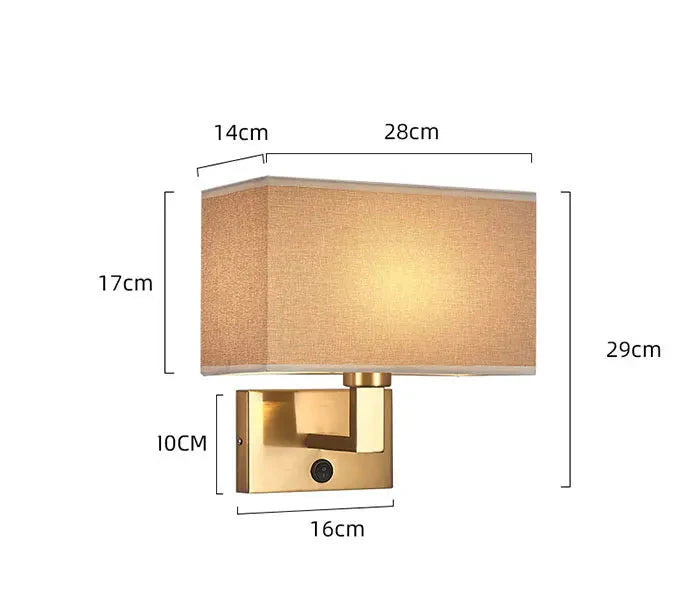 Murano - Wandleuchte aus Edelstahl mit Stoffschirm