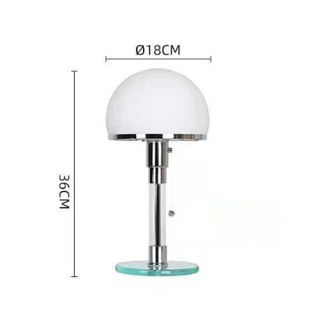 Focalia - Bauhaus Tischlampe mit Mattglaskugel