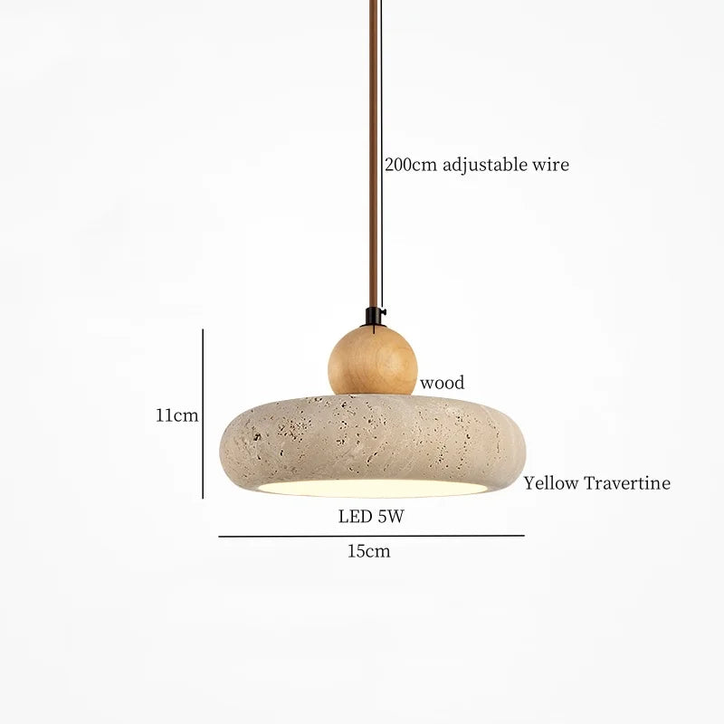 Nimbus - Wabi-Sabi Travertin-Pendelleuchte