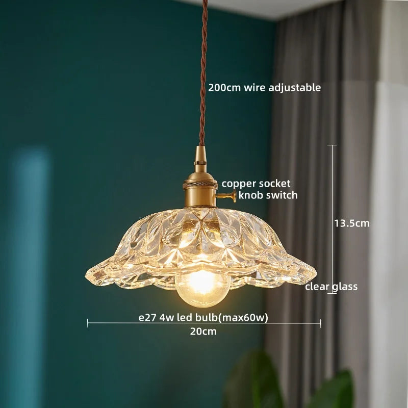 Nimbus - LED-Pendelleuchte aus Kupfer und Glas
