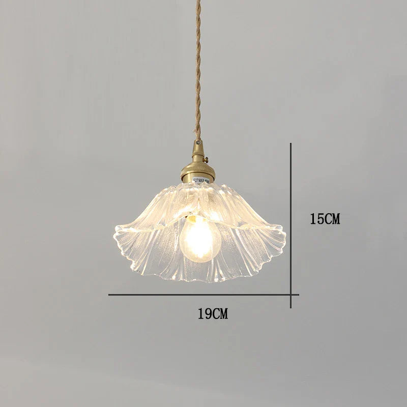Celira - Art-Deco-Pendelleuchte aus Glas und Eisen