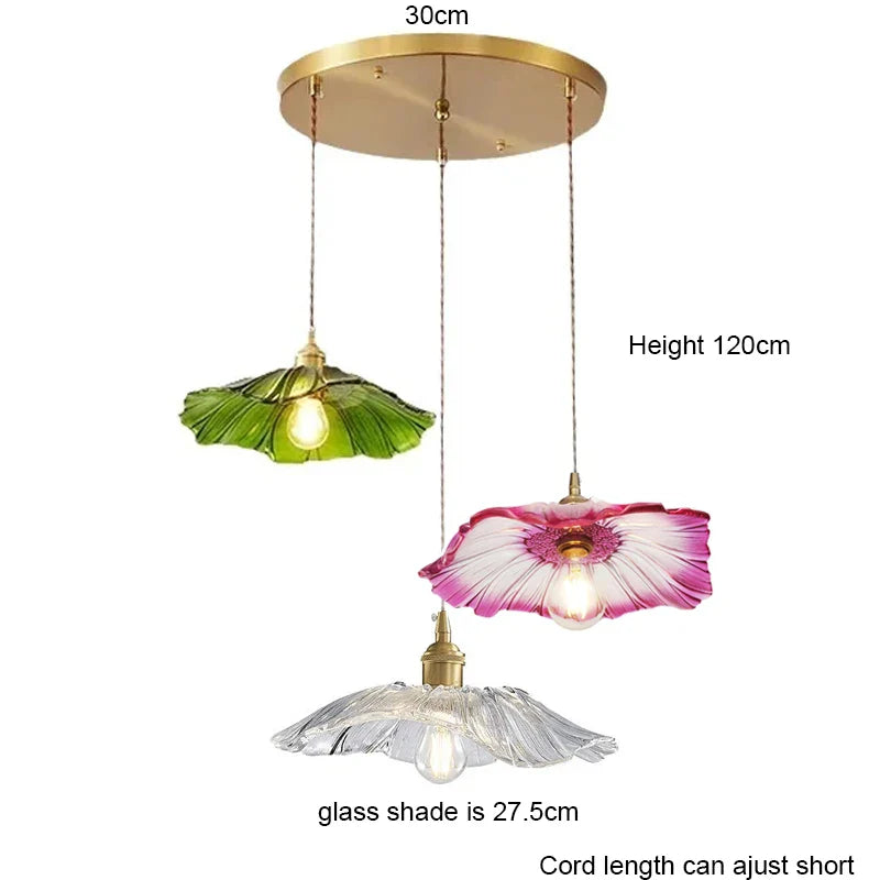 Celira - Art-Deco-Pendelleuchte aus Glas und Eisen