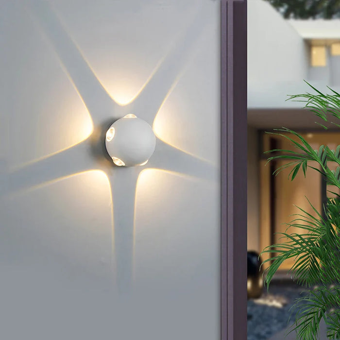Kugelform - Aluminium-Wandleuchte, Kugelform, Schutzart IP65