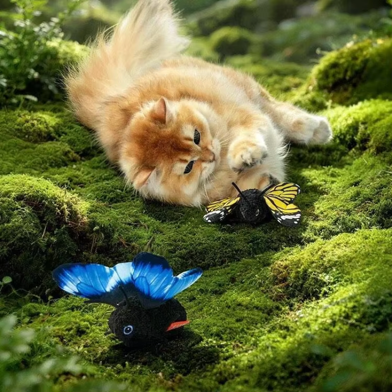 FlutterMews - Automatisches Schmetterlingsspielzeug für Katzen mit Bewegungssensor