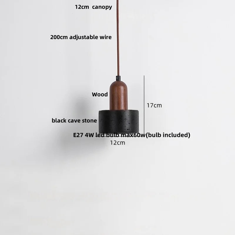 Bulgari - Pendelleuchte aus Naturstein mit E27-Fassung