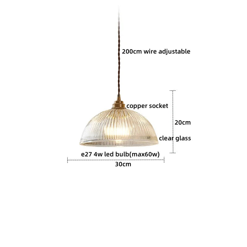 Nimbus - LED-Pendelleuchte aus Kupfer und Glas