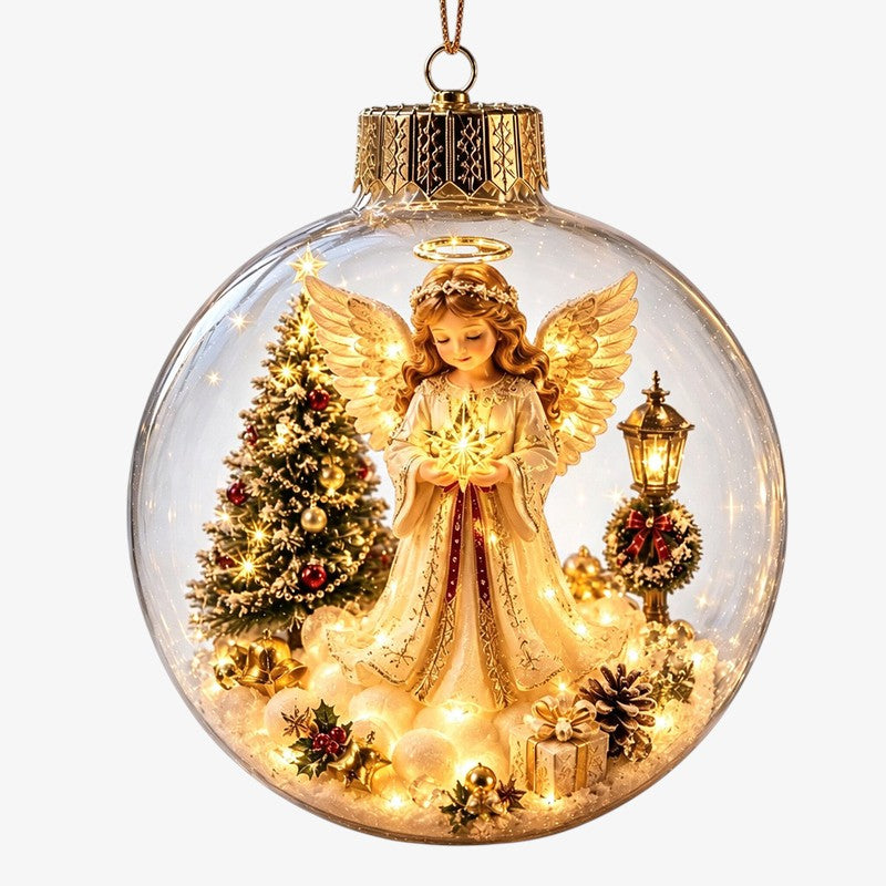 WinterGlow - Beleuchteter Weihnachtsanhänger mit Miniatur-Winterszene