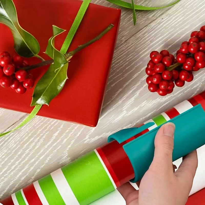 WrapCaddy - Geschenkpapier-Schneider mit Eingebauter Klinge und Flexibler Halterung