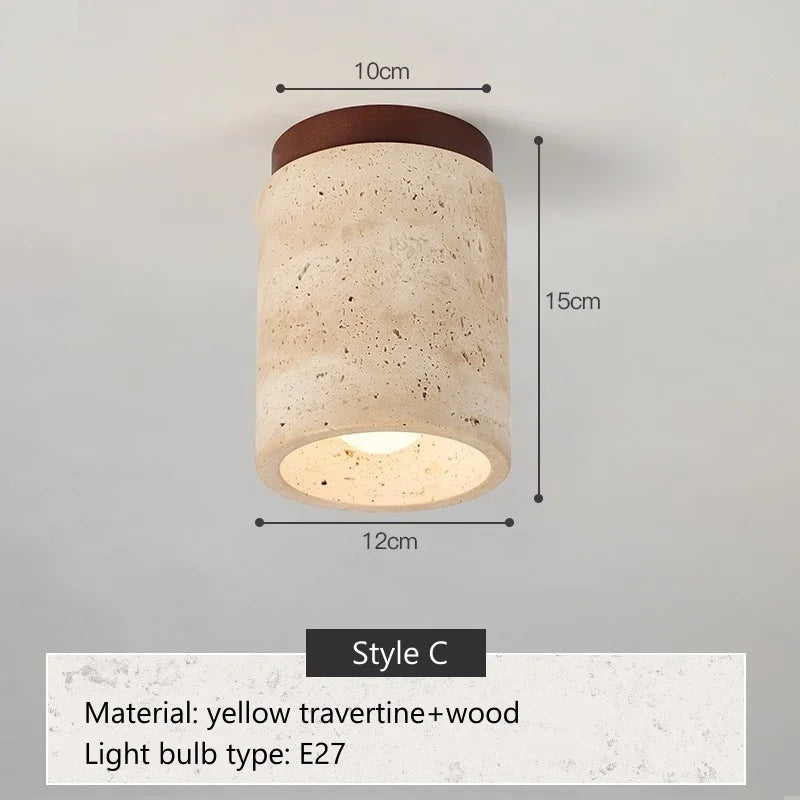 Wabi - Travertin-Deckenleuchte Wabi Sabi