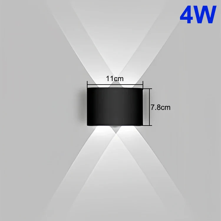 AURAGLOW - UpDown LED Wandleuchte wasserdicht IP, 90–260V