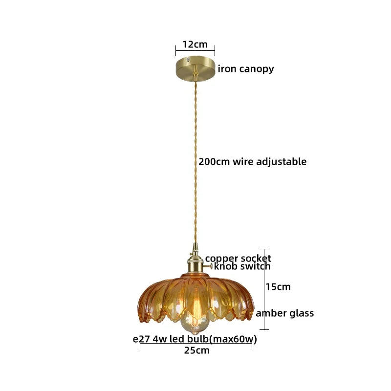 Nimbus - LED-Pendelleuchte aus Kupfer und Glas