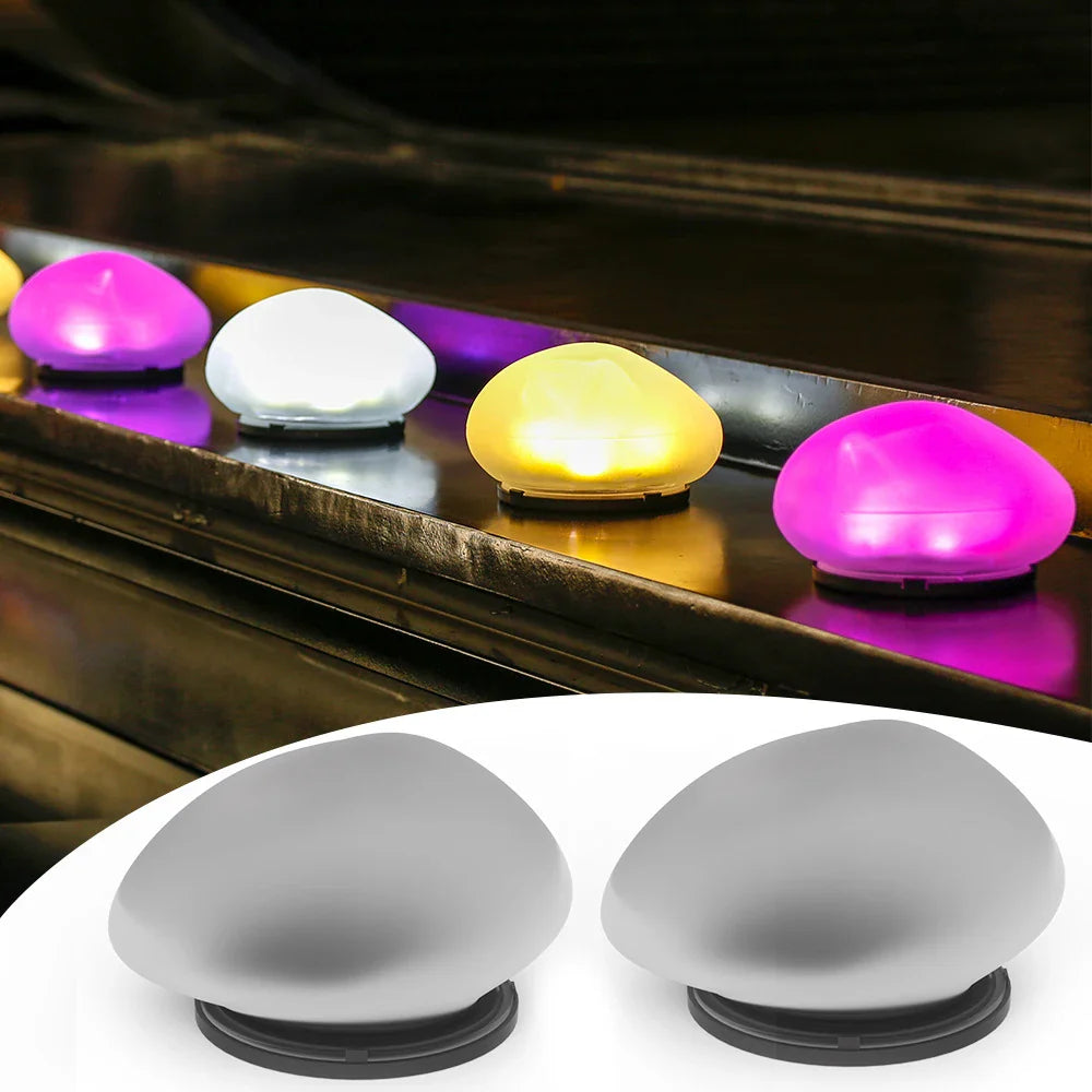 Routa - Solar-Gartenleuchte im Kieselstein-Design aus Glas