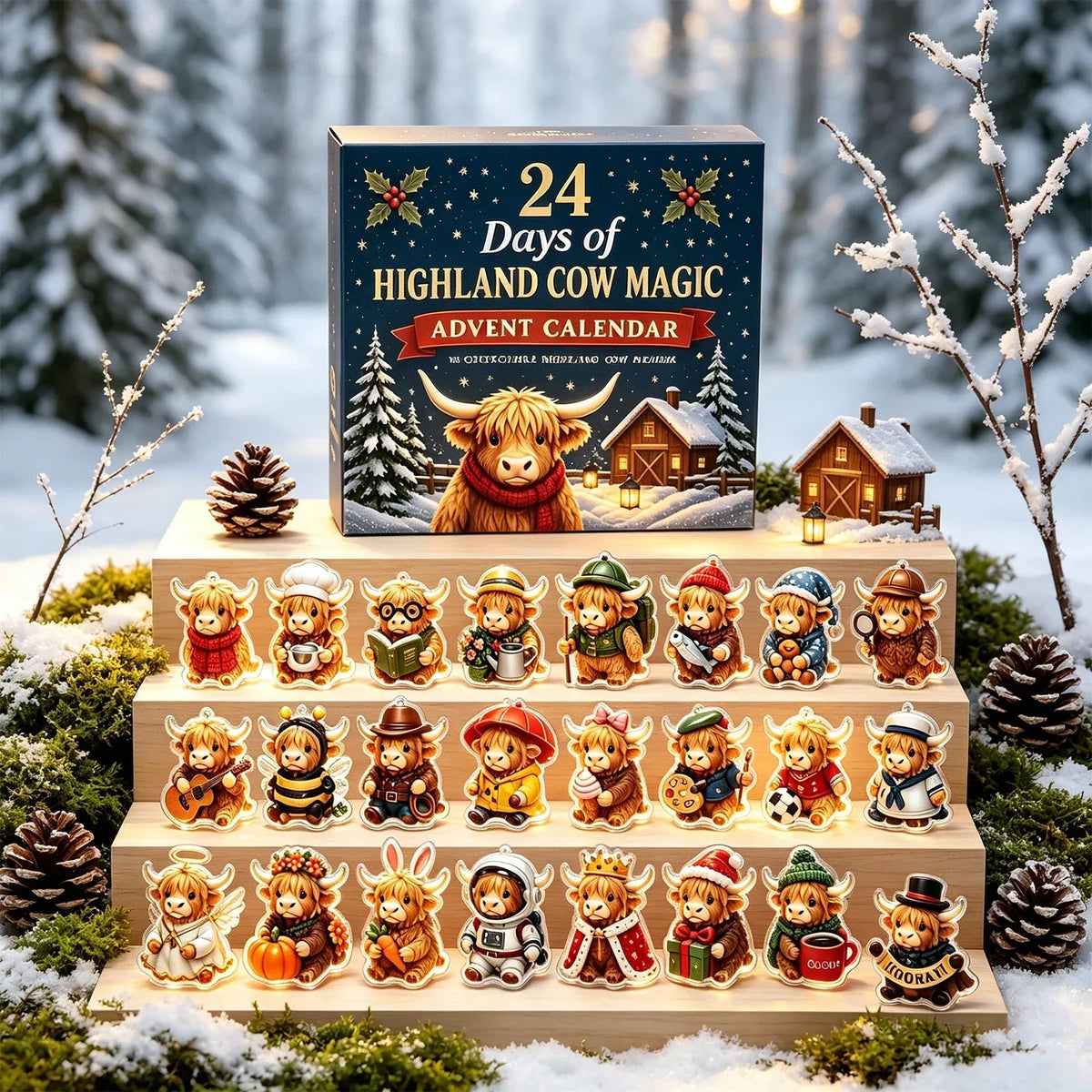 Weihcora – Adventskalender mit 24 dekorativen Anhängern