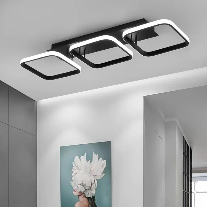 Lumio - LED-Deckenleuchte, rund/quadratisch, mattschwarz