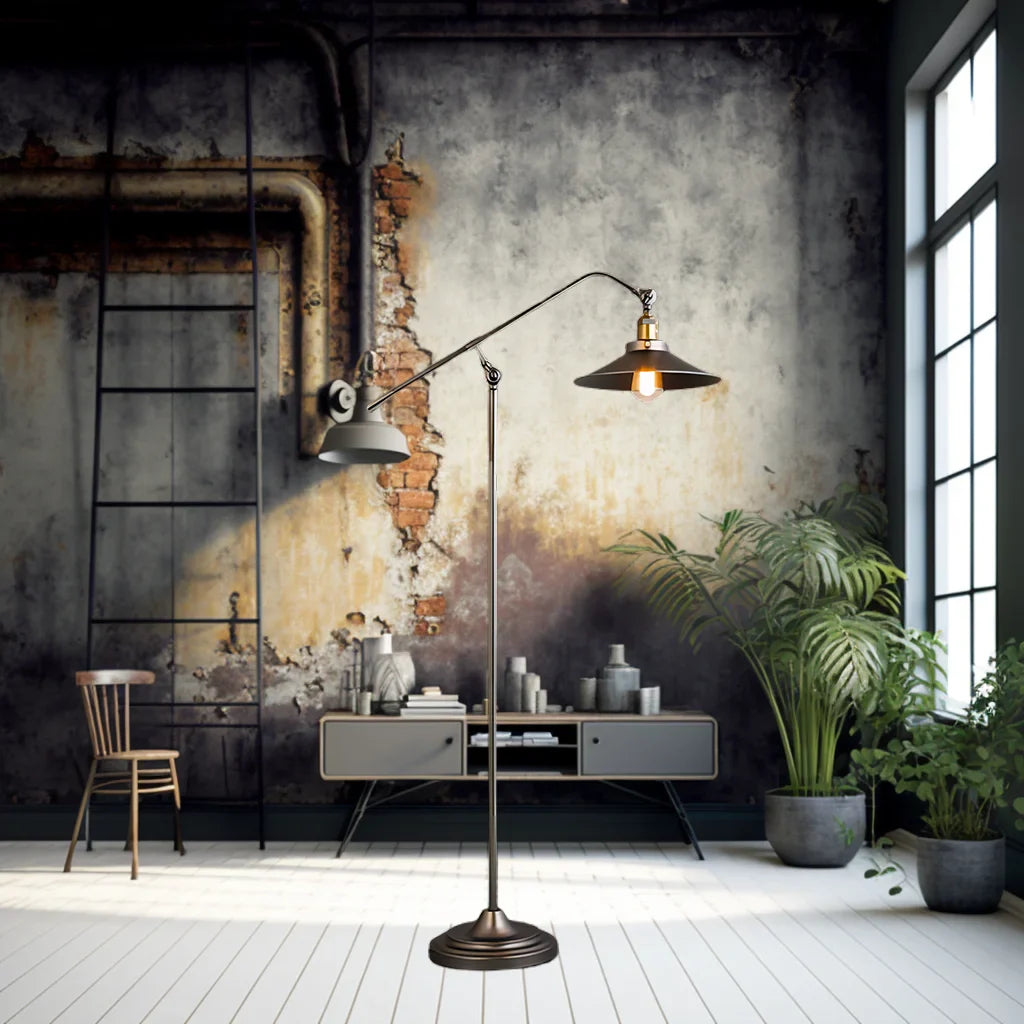 Stela - Retro-Stehlampe E27 mit LED-Leuchtmittel und