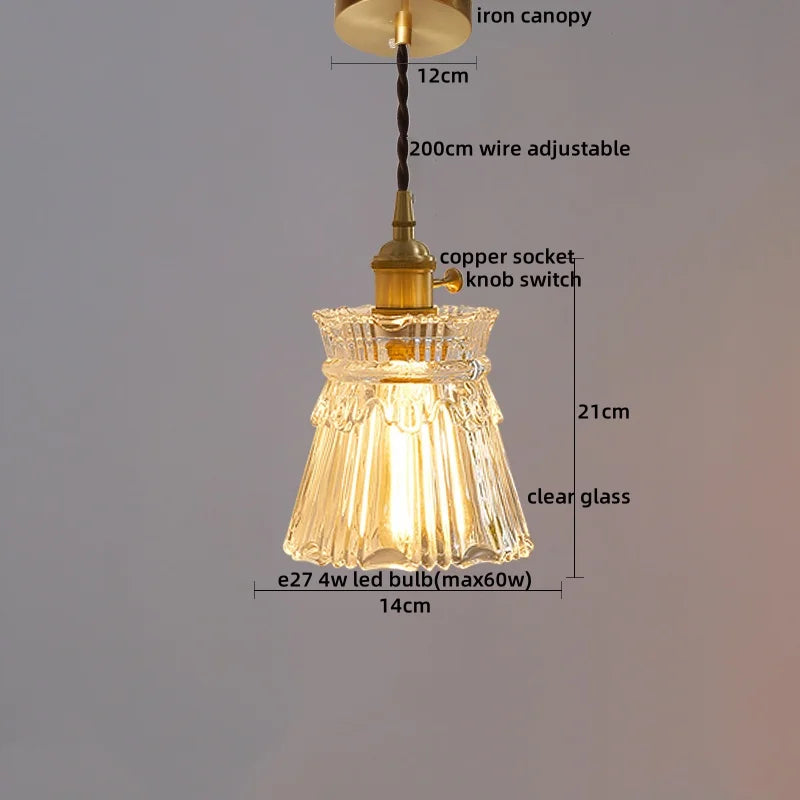 Nimbus - LED-Pendelleuchte aus Kupfer und Glas