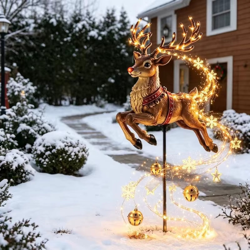 SolarSleigh - Solar-Weihnachtsdekoration mit fliegendem Weihnachtsmann-Schlitten