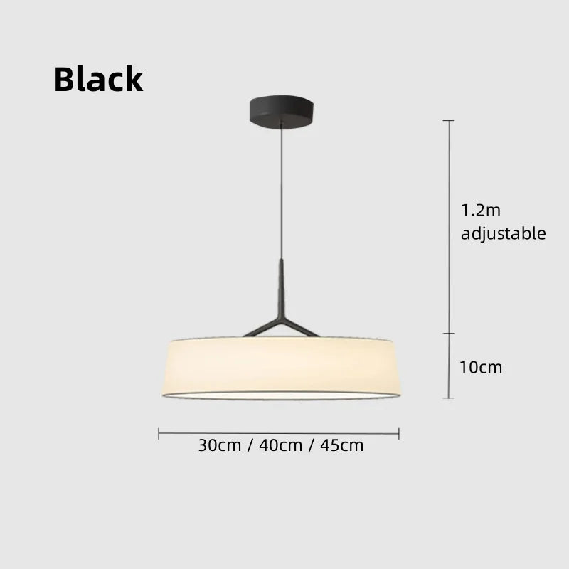 Minimalistische - LED-Pendelleuchte mit Stoffschirm
