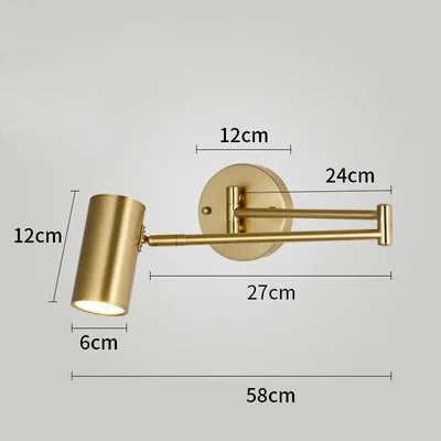 Verstellbare - Wandleuchte mit langem Arm (E27) inkl. LED