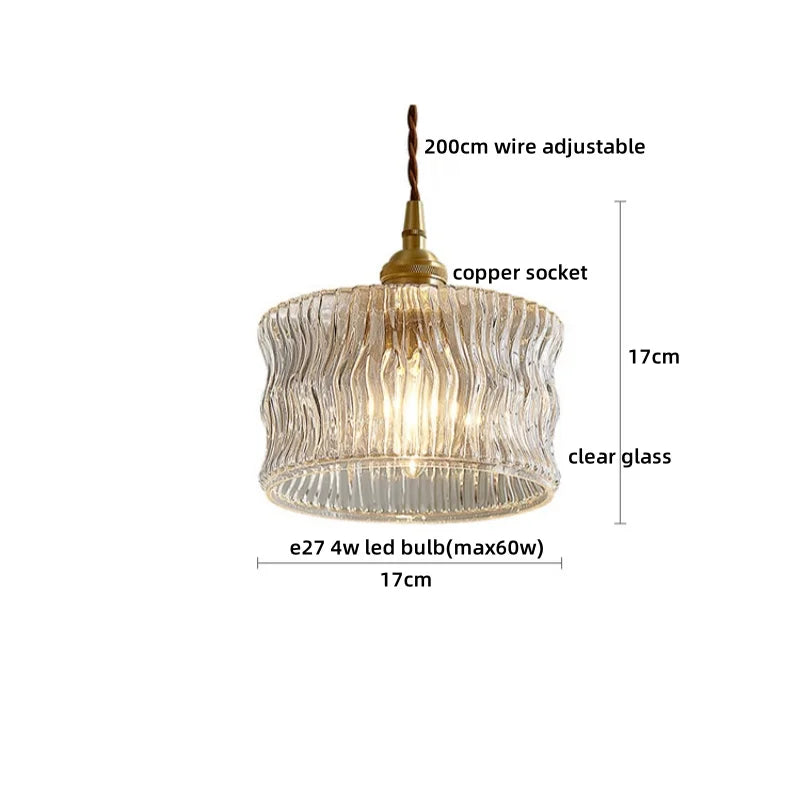 Nimbus - LED-Pendelleuchte aus Kupfer und Glas