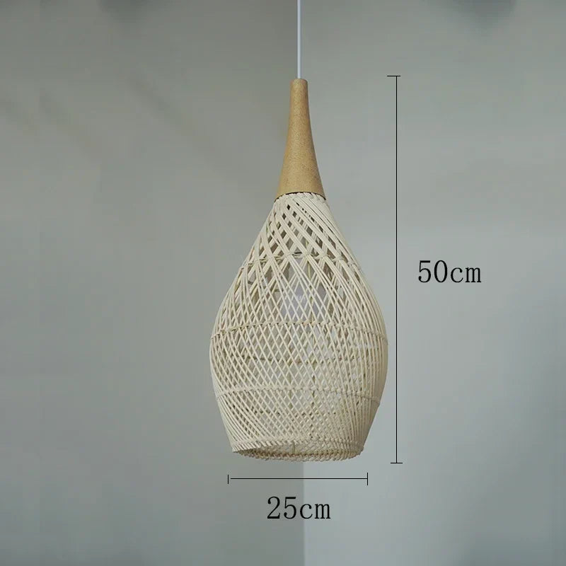 Handgeflochtene - Rattan-Pendelleuchte