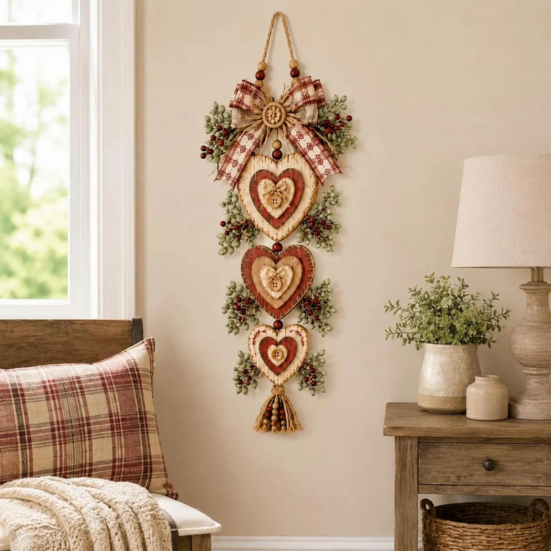 Herzvia – Rustikales herzförmiges Wandornament