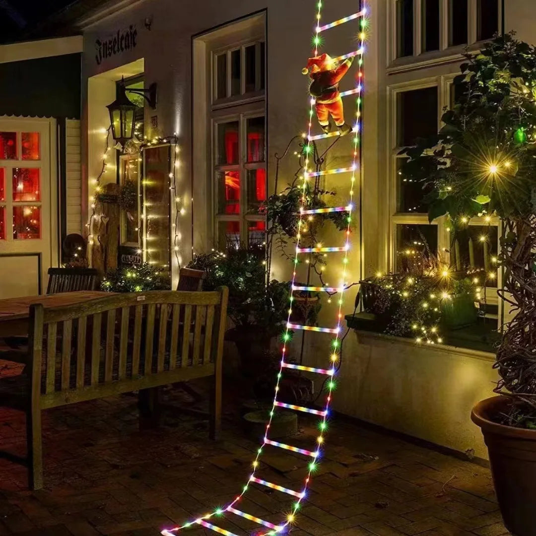Weihnachtsmann-Leiter-Lichterkette - USB, 1 m/3 m