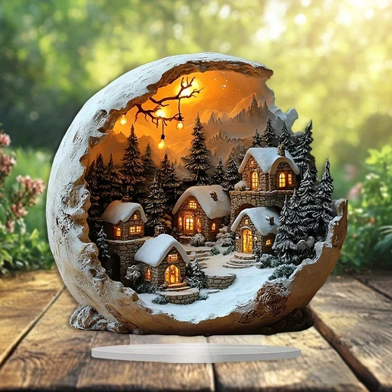 BohoNestle - Acryl Boho Weihnachtsdekoration für Tisch und Fenster