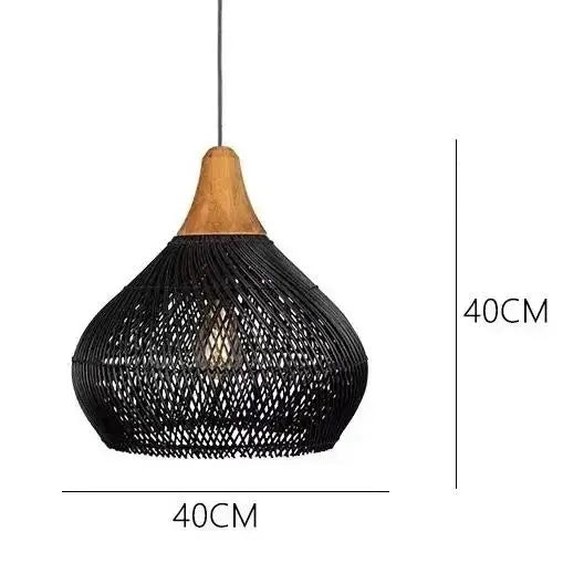 Handgeflochtene - Rattan-Pendelleuchte