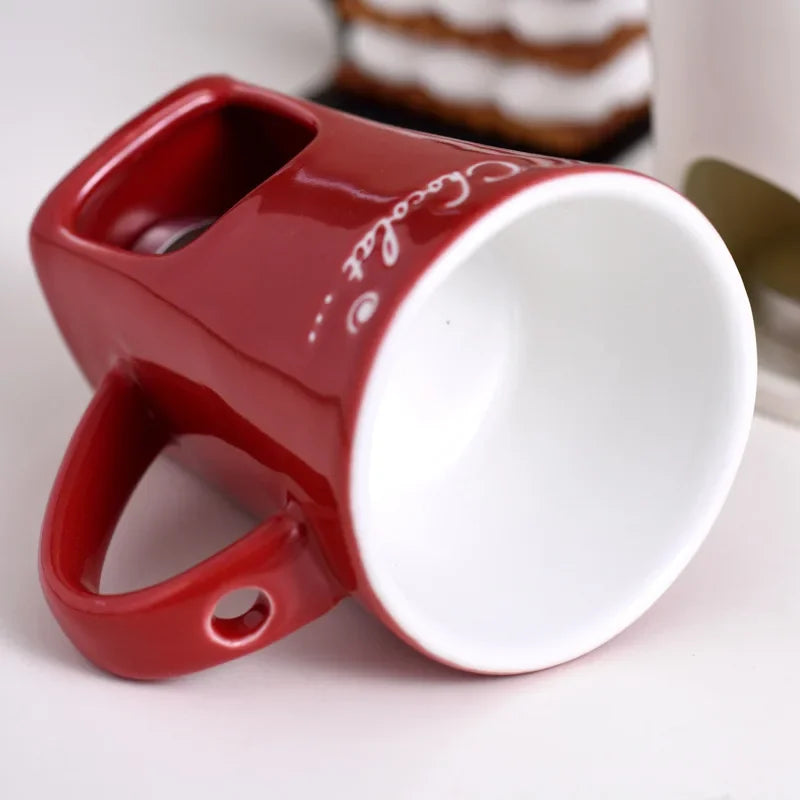 ChocoMelt - Keramischer Fonduebecher mit integrierter Kerzenhalterung