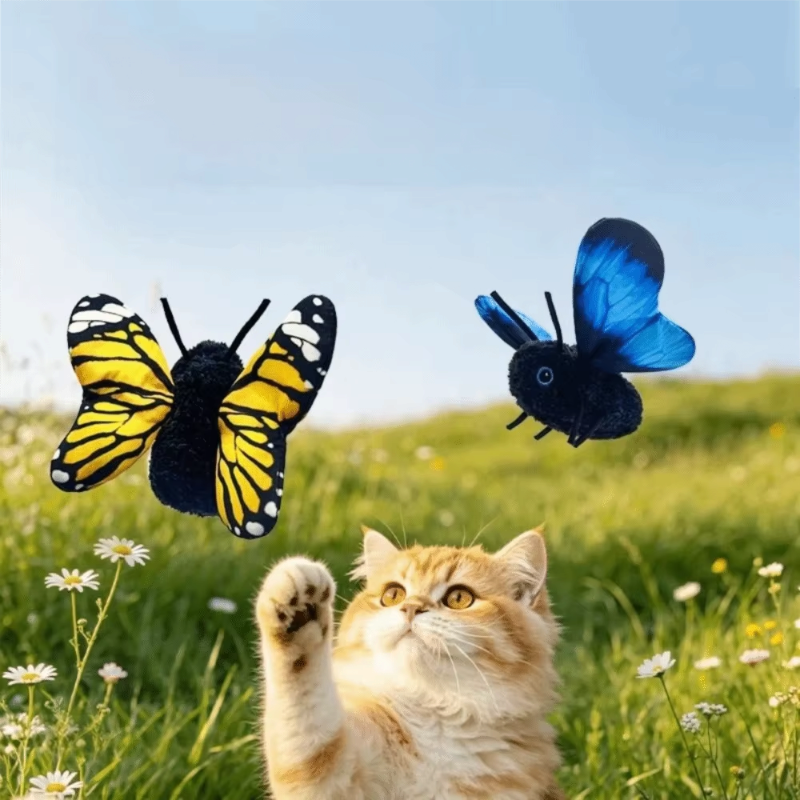 FlutterMews - Automatisches Schmetterlingsspielzeug für Katzen mit Bewegungssensor